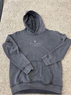 Abercrombie & Fitch Kids Washed Charcoal Hoodie